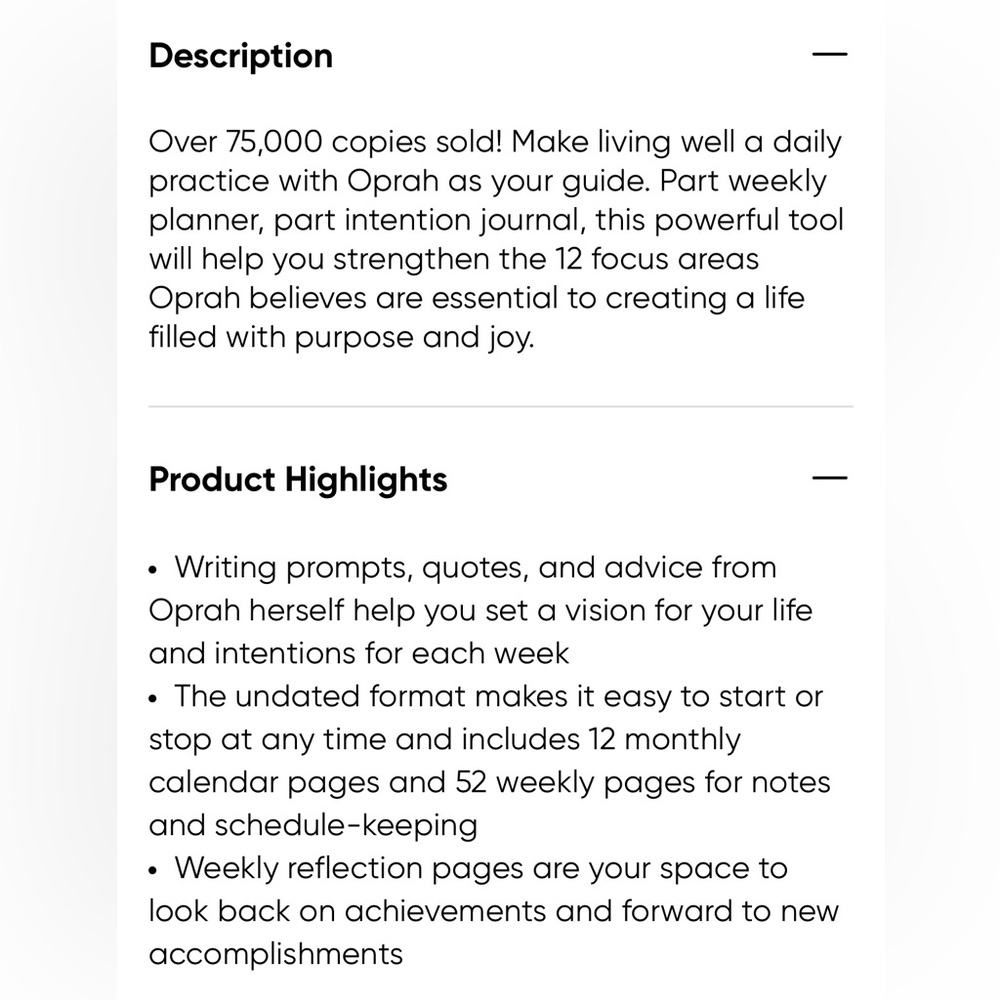 NWT OPRAH'S "The Life You Want" Planner - Picture 5 of 5